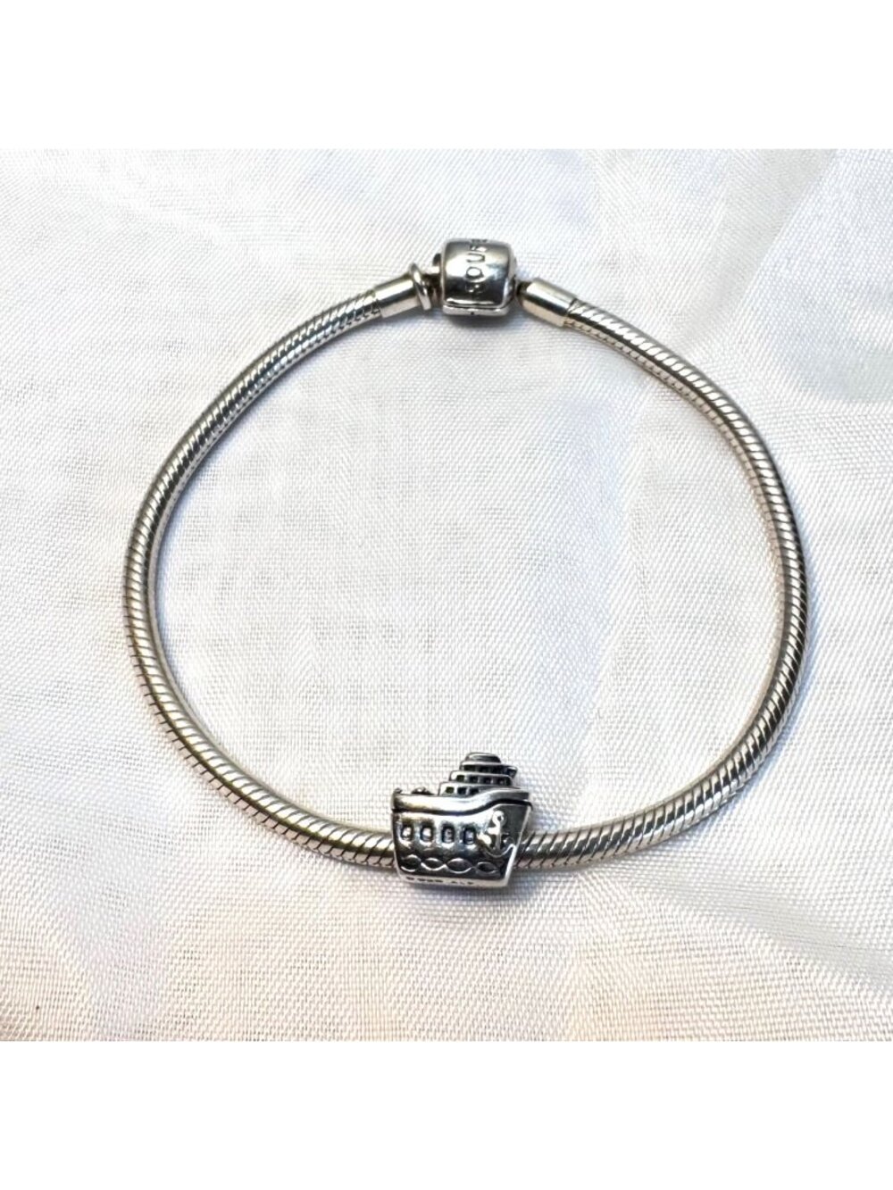 Soufeel Slide Charm Bracelet Sterling Silver 925 Noah's Ark Charm 7.5'' Length